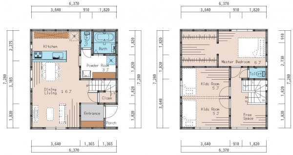 ゆったりな洗面が嬉しい♪仲良し家族のかわいいお家