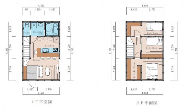 水回りが一直線！スムーズな家事動線のコンパクトでかわいいお家