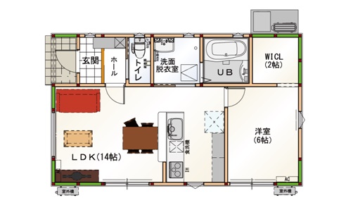 小さくても個室を確保のふたり暮らし【ユースタイルハウス 平屋15坪】