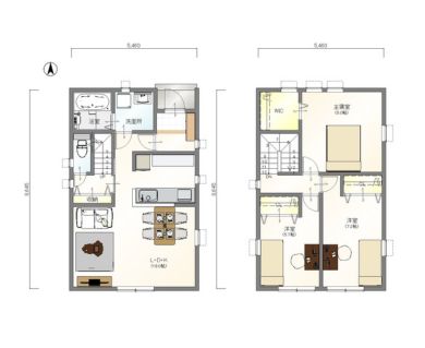 標準プラン：N-Ftype  3LDK2階建て