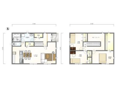 標準プラン：EW-Ftype 3LDK2階建て