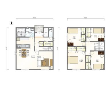 標準プラン：N-Etype 4LDK2階建て