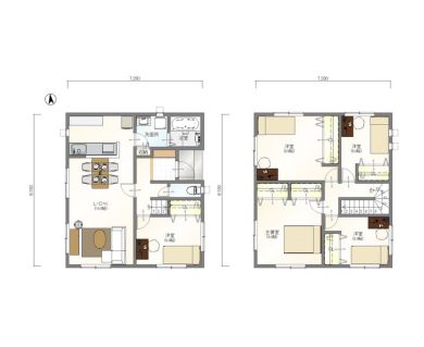 標準プラン：EW-Dtype 5LDK2階建て