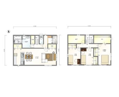 標準プラン：EW-Atype 3LDK2階建て