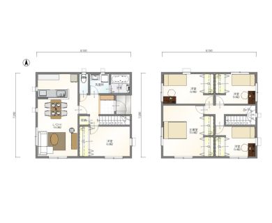 標準プラン：EW-Etype 5LDK2階建て