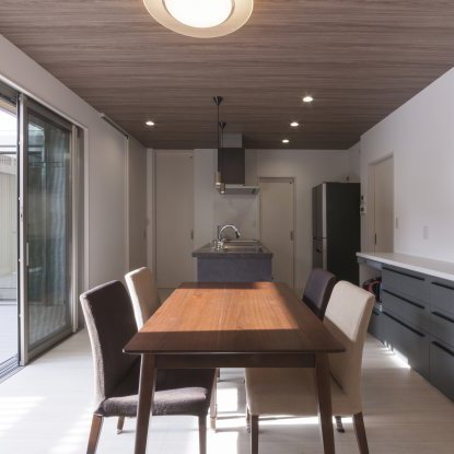 プライベートデッキのある家