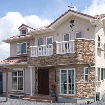 キャメル色の洋館デザインをカタチに