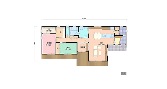 平面動線を活かした家