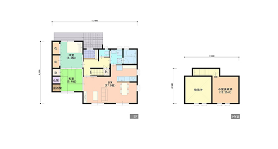 小さくても大空間・大容量の家