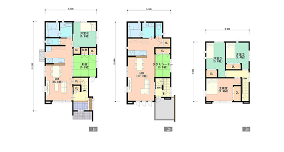狭小住宅でも確保されたスペースのある家