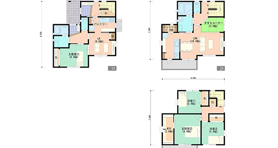 親子のプライバシーを守る三階建