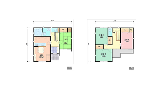 個人部屋を確保したシンプルハウス
