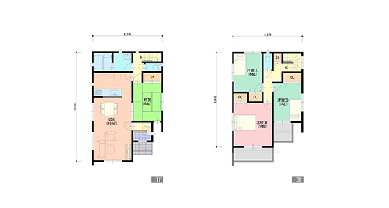 窓の多いスクエアハウス