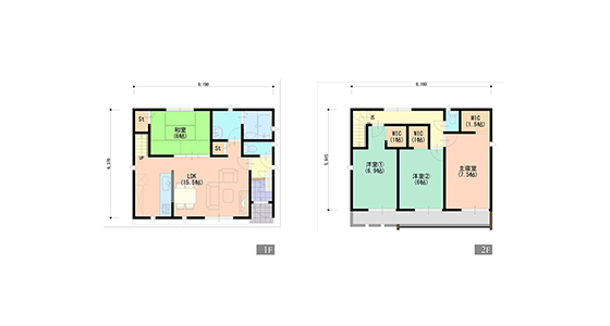 南に部屋がならぶ家
