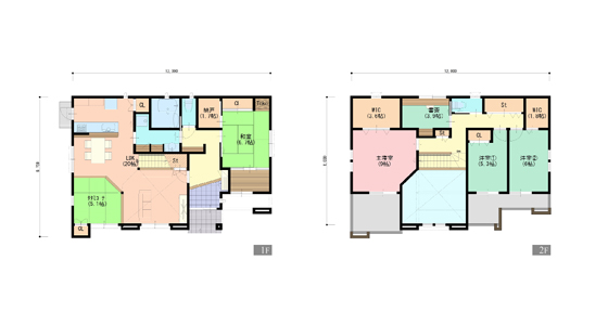 開放感あるLDKが心地良い家