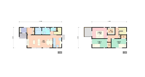 無駄を省いて居室にゆとりを持たせた住まい