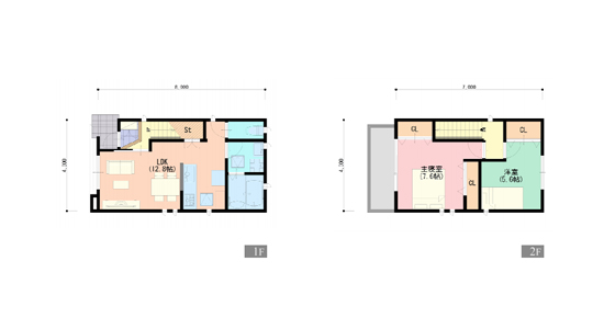 廊下を省いて空間を有効活用した家