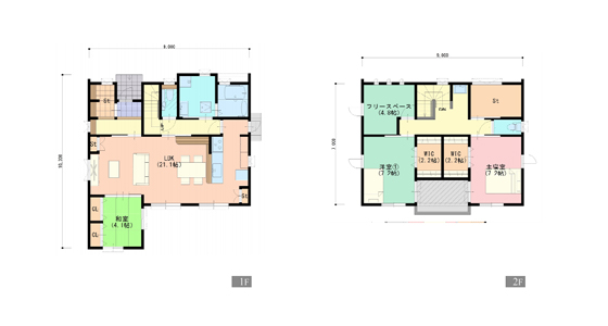 リビング・ダイニングを拠点に自由に動き回れる家