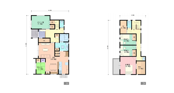 回遊性ある家事動線の家