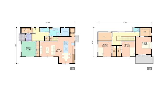 全部屋南向き・暖かな光が降り注ぐ家