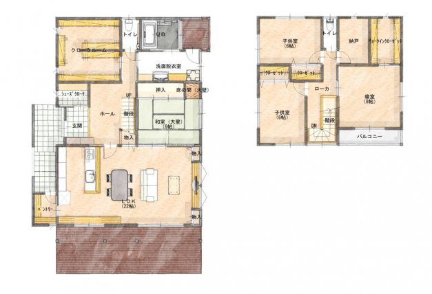 収納たっぷり　セレブ家族の家
