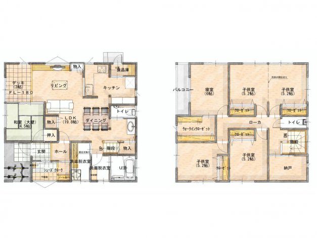 ４つの子ども部屋と家族の夢を詰め込んだ大家族の家
