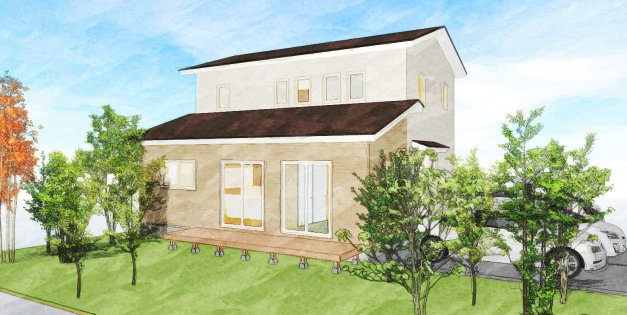 家の中心でピアノを奏でる家