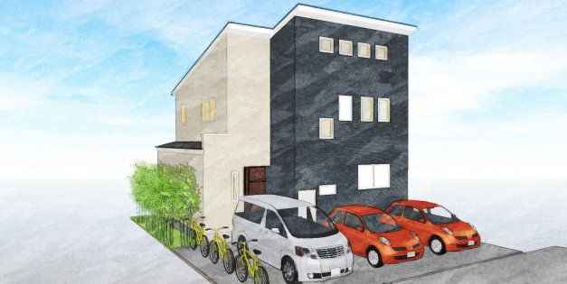 アクアリウムスペースをリビングに置いた家