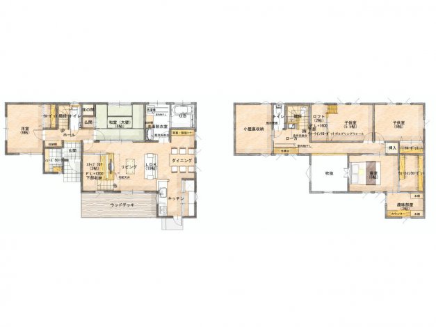 スキップフロアとボルダリングがある、家族が集まる２世帯住宅