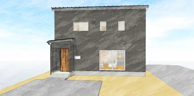 リビング階段と家事楽ストレート動線の家