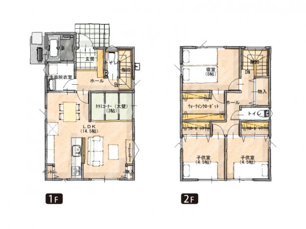 畳コーナーでくつろぎ感アップ！満点リビングの家