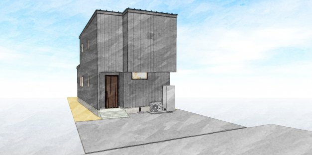 オーバーハングがスタイリッシュ！それでいて使いやすい家