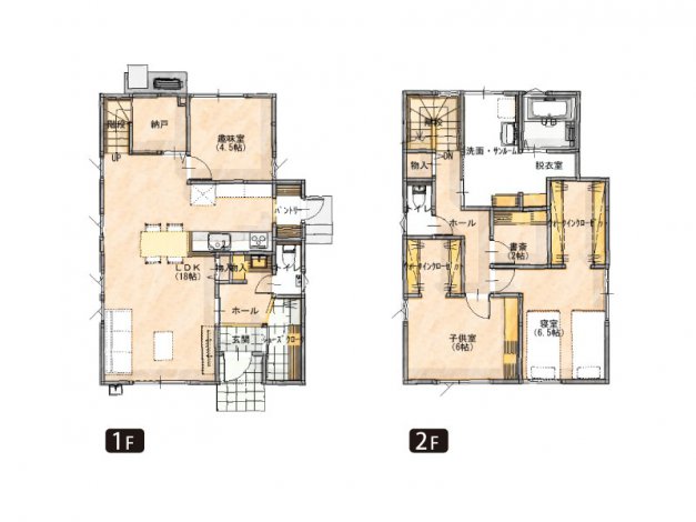 趣味のお部屋と書斎もある！大型収納いっぱいの家