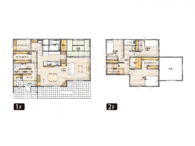 約30帖の大迫力の吹抜けリビング！ゆったりとした家
