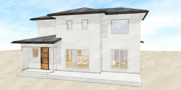 約30帖の大迫力の吹抜けリビング！ゆったりとした家