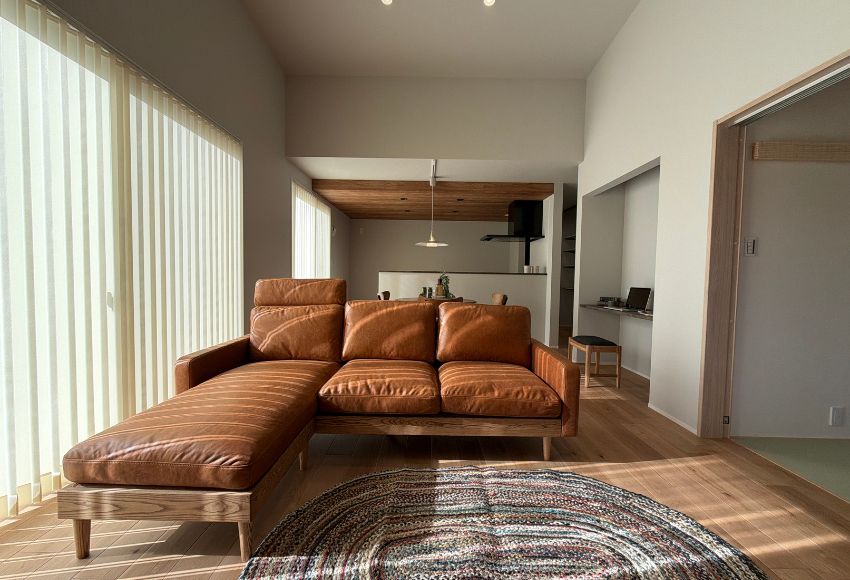 開放感抜群なリビングが魅力の平屋