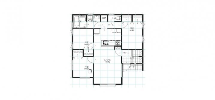 平屋22坪プラン