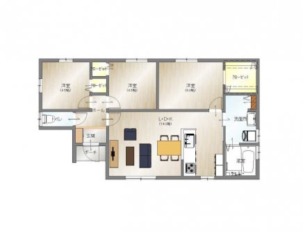 平屋20坪プラン