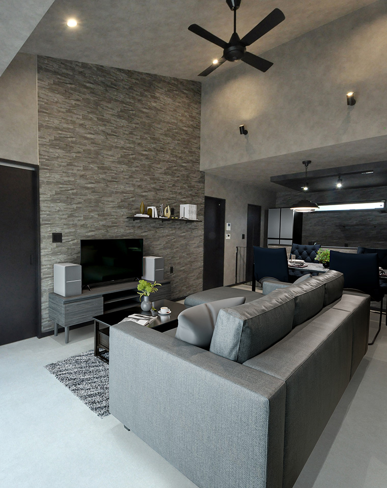 動物たちと暮らすモノトーンスタイルハウス