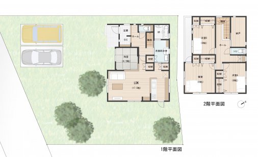 土間収納や納戸、収納いっぱいのバランス取れたお家