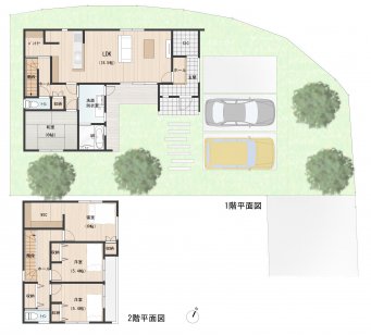 中庭を楽しめる家