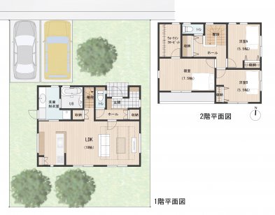 広くとった洗面台でゆったり朝支度できるお家。