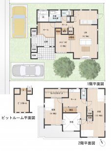 広々玄関には自転車やカヤックも飾れる