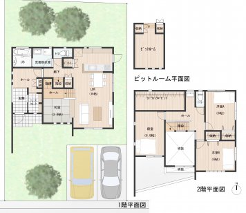 広々2Fバルコニーは家族の憩いの場