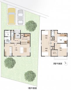 中二階のコミュニティステージで家族が繋がるお家