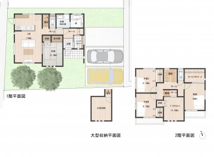 大家族でも安心、2階に蔵のある家