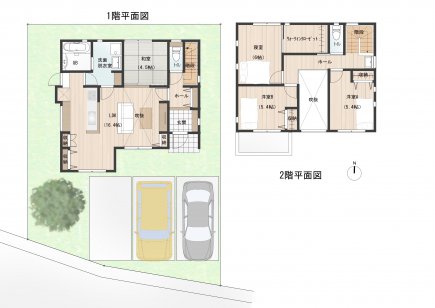 目線の抜けをうまく使った、狭さを感じさせないお家