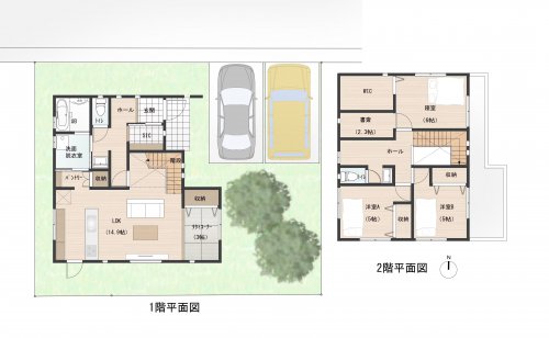 2階の室内干しや書斎、あったら良いなを叶えたお家