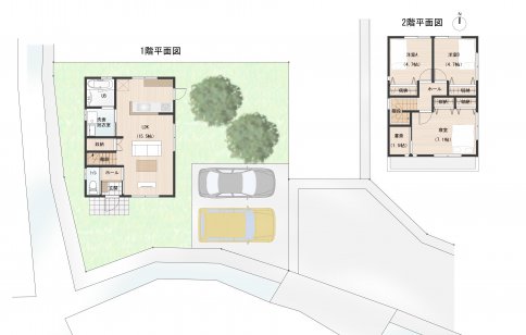 書斎のあるコンパクトなお家