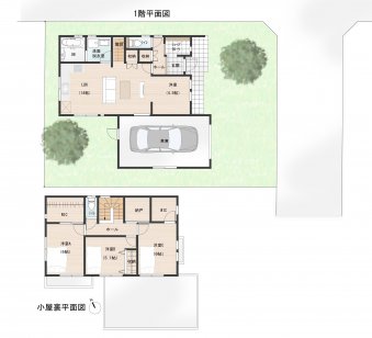 LDKから車を眺める、車好き必見のお家